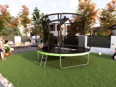 Trampolino da giardino per bambini con rete e scala SIDER 8FT - diametro 252 cm