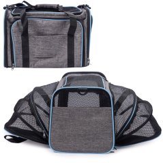 Cutie de transport textilă pliabilă pentru pisici și câini - 70 x 47 x 26 cm