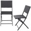 Scaune de grădină pliabile ROME din polyrattan - set de 2, capacitate maximă 120 kg