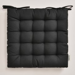 Čierny podsedák na stoličku AURA 40x40 cm
