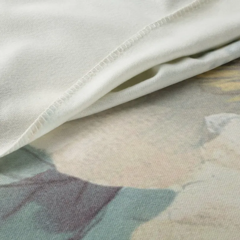 Luxusná akrylová deka s jemnou potlačou jarných kvetov