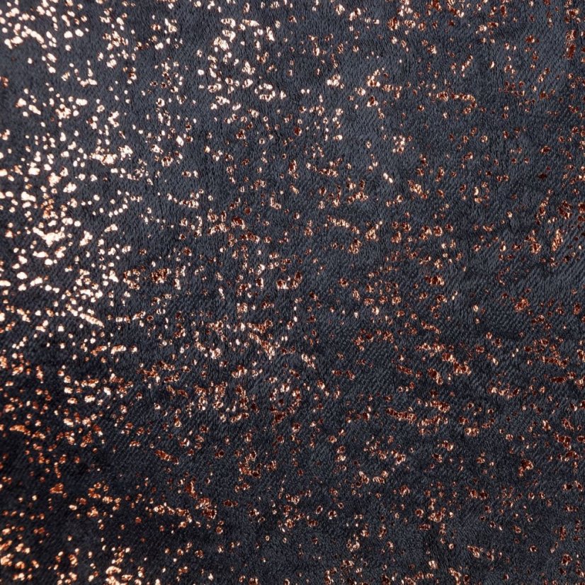 Perdele negre de lux cu imprimare de cupru 135 x 270 cm