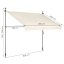 Tenda da sole per terrazza con inclinazione regolabile - beige