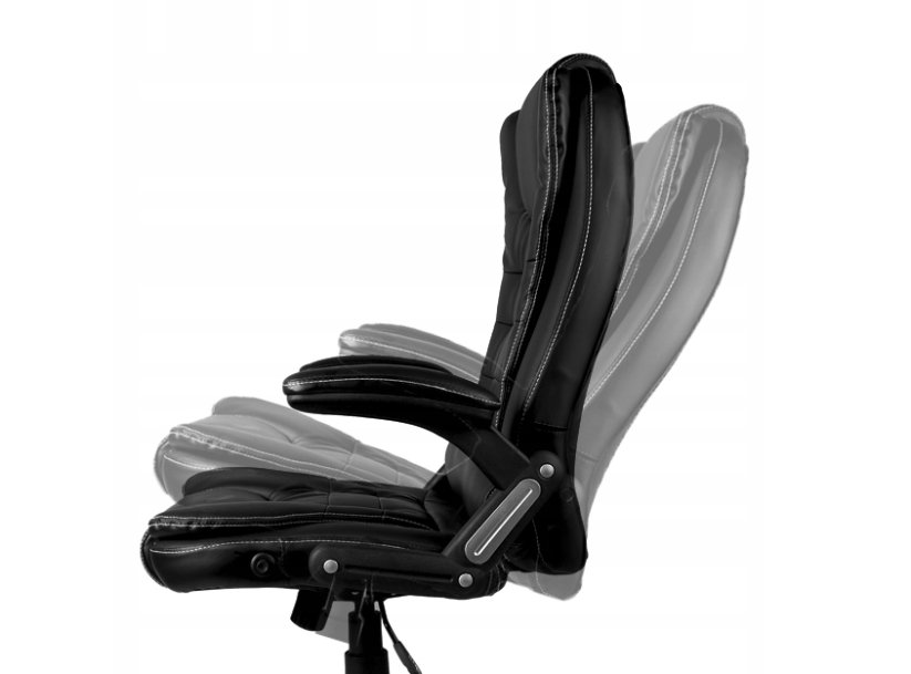 Масажен стол от черна екокожа BSB004M