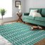 Krásny koberec v zelenej farbe s ornamentom