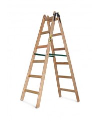 Drevený dvojdielny rebrík 2 x 6 s nosnosťou 150 kg