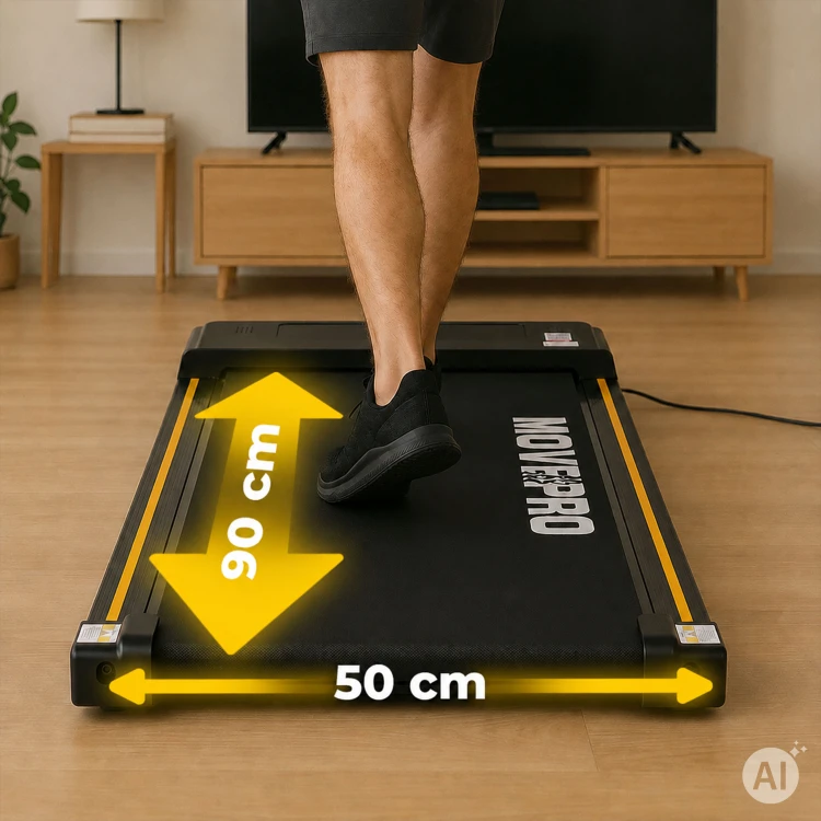 MOVEPRO Walking Pad – бягаща пътека за ходене със скорост 1–10 км/ч, максимално тегло на потребителя 120 кг