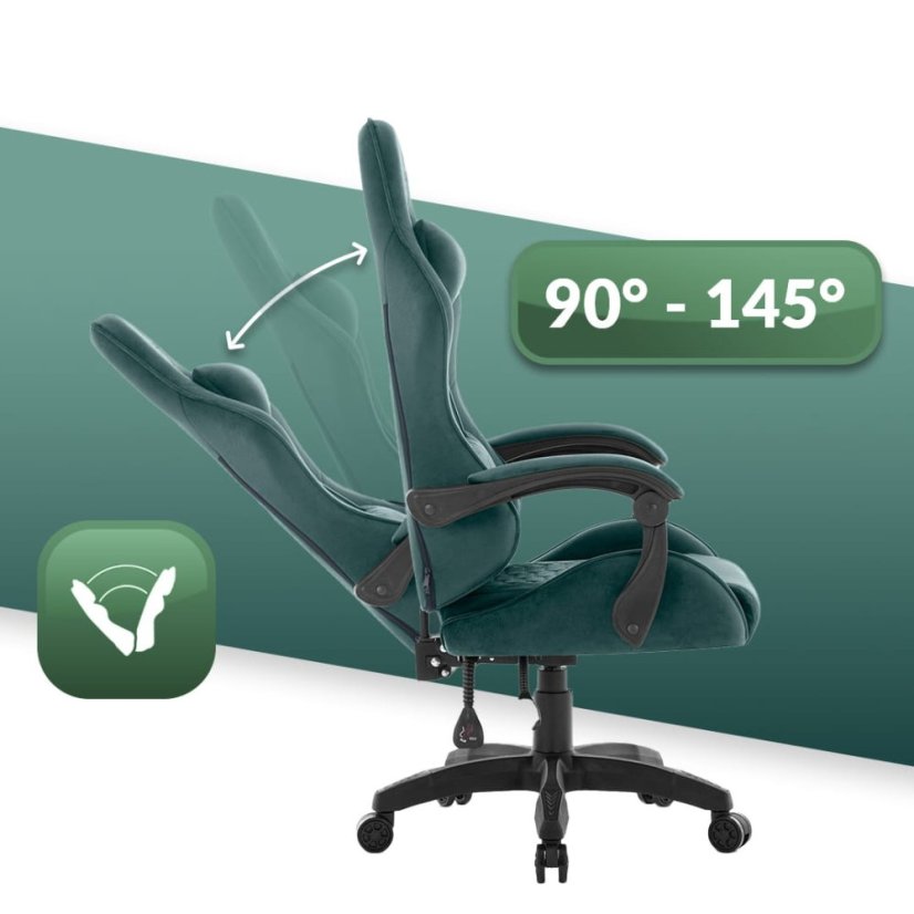 Gaming-Stuhl HC-1000 GREEN - Samtstoff