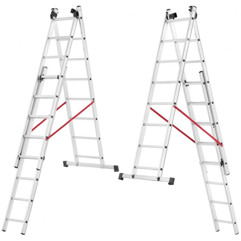 Trojdielny viacúčelový rebrík 3x8