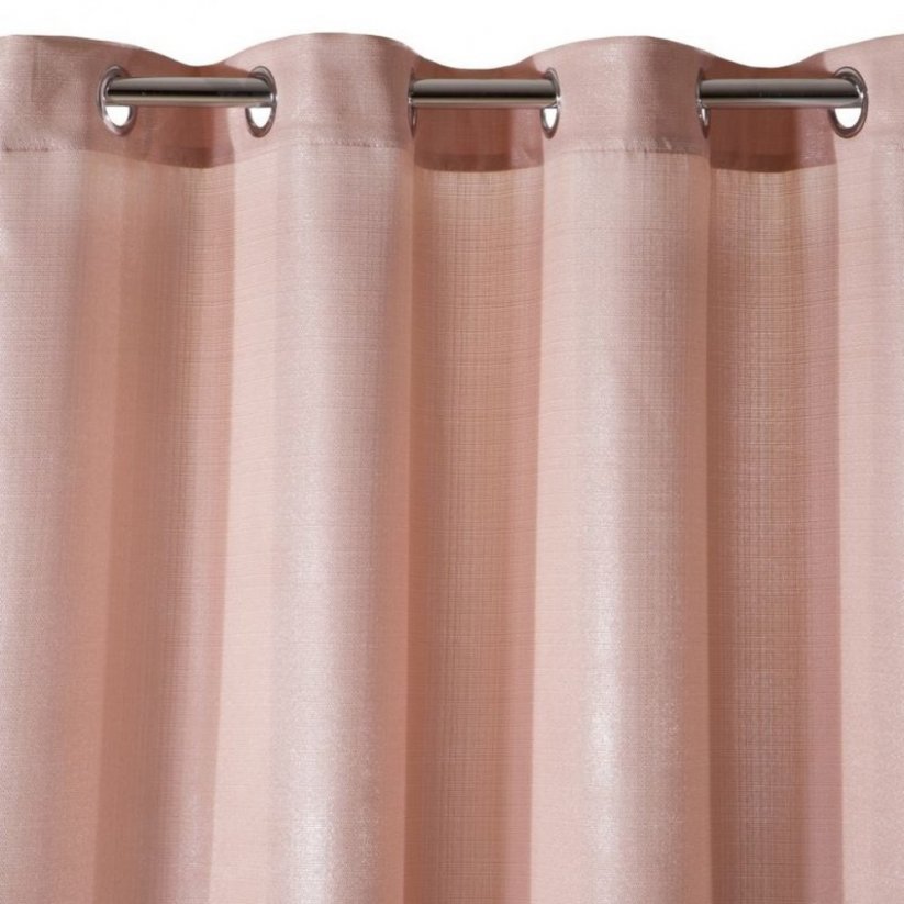 Tenda per finestra rosa cipria lucida 140 x 250 cm
