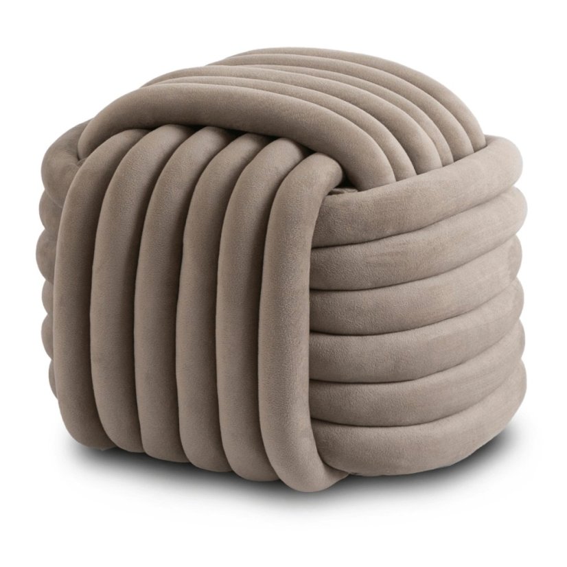 Velúrová pletená pufa MAGMA - rôzne farebné prevedenia