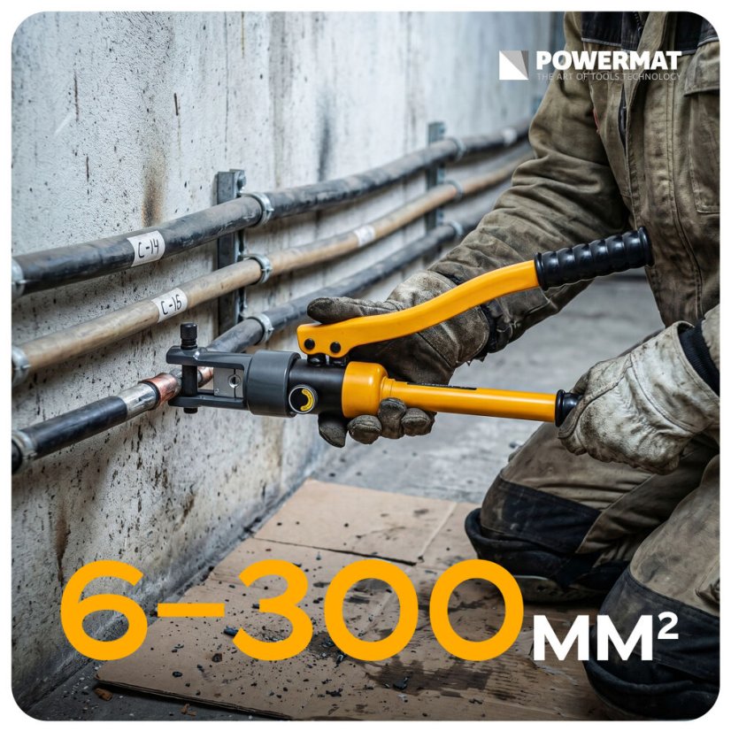 Hidraulična preša za krimpanje kabela 6–300 mm², 14 matrica
