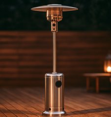 Plynový terasový ohrievač z nehrdzavejúcej ocele 13 kW 221 cm