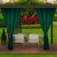 Csodálatos sötétzöld kerti függöny kerti pavilonhoz 155x220 cm