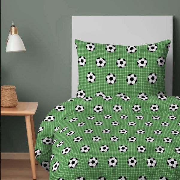 Bavlnené detské posteľné obliečky pre fanúšika futbalu