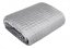 Stříbrno šedý jednobarevný přehoz na postel s módním prošíváním