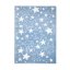 Covor albastru de calitate pentru copii, cu stele