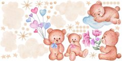 Wandaufkleber für Kinder Teddybären Landschaft