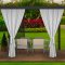 Външни бели завеси за градински павилион 155 x 220 cm