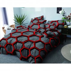 Lenjerie de pat din pluș cu modele geometrice