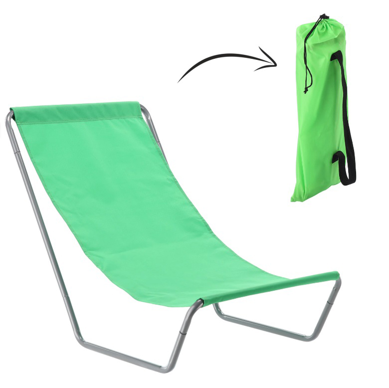 Skladacie plážové lehátko - zelené