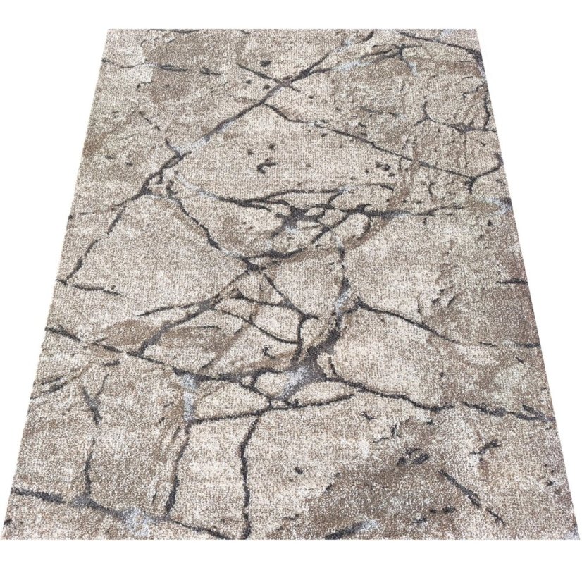Modern bézs színű szőnyeg természetes mintával - téglalap alakú
