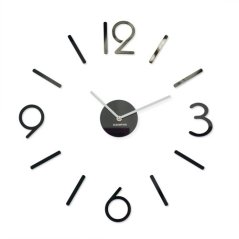 Moderne Wanduhr in schwarzer Farbe