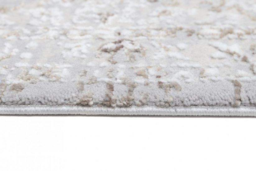 Svijetlo bijelo-sivi vintage dizajnerski tepih s uzorcima