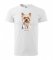 Kiváló minőségű pamut férfi póló yorkshire terrier kutyával nyomtatva
