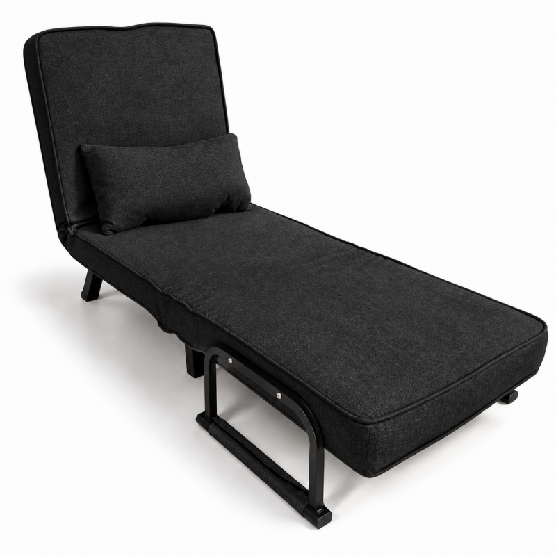 NOX kinyitható relaxfotel – fekete