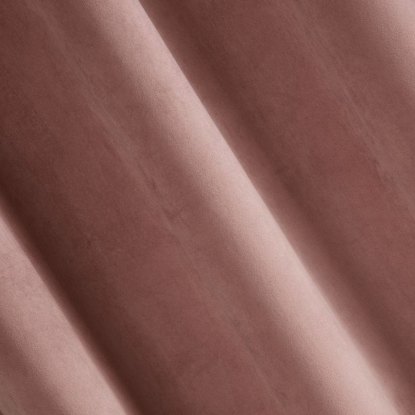 Draperii de culoare roz elegant blackout cu inele de agățat