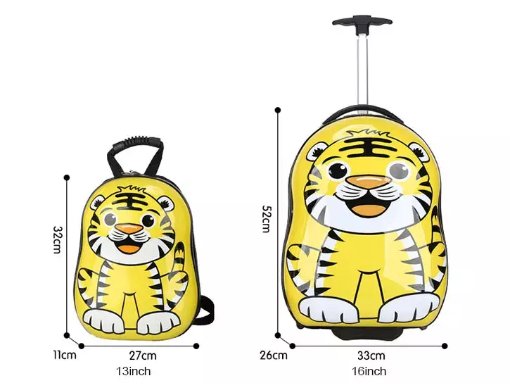 Gyerekbőrönd Cuki tigris 30 l + hátizsák