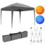 Tenda a padiglione da giardino 3x3 m con tetto estensibile automaticamente