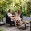 Divano da giardino con cuscino - divano in rattan per balcone e terrazza