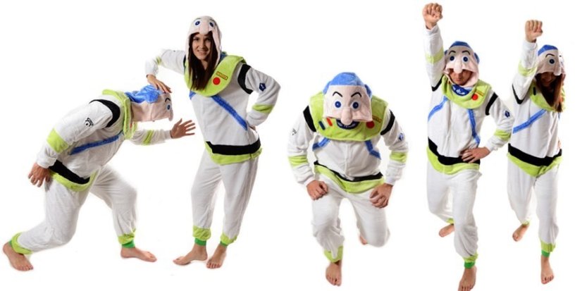 Pohodlné pyžamové overaly kigurumi s motivem astronauta velikost XL