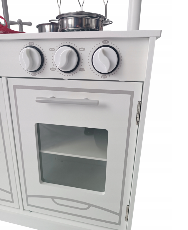 Fehér gyermekkonyha kiegészítőkkel és LED világítással