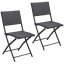Scaune de grădină pliabile ROME din polyrattan - set de 2, capacitate maximă 120 kg