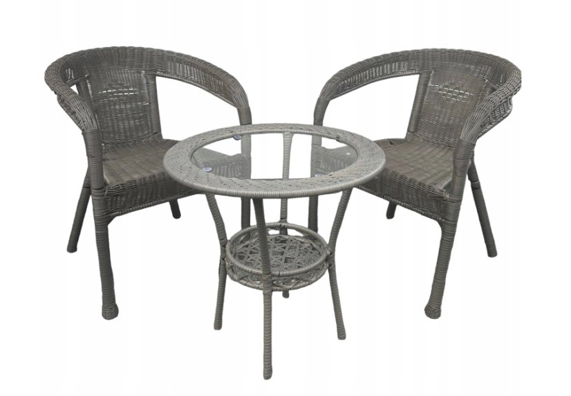 Nábytok na balkón a terasu - stolík + 2 stoličky