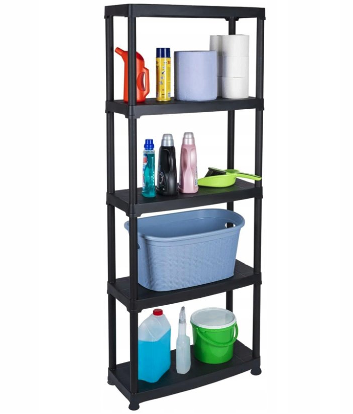 Plastový regál do pivnice a špajze s 5 policami 171 x 61 x 60 cm