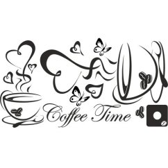 Adesivo murale per la cucina per l'ora del caffè