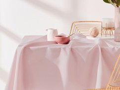 Unifarbene Tischdecke blassrosa 110 x 160 cm