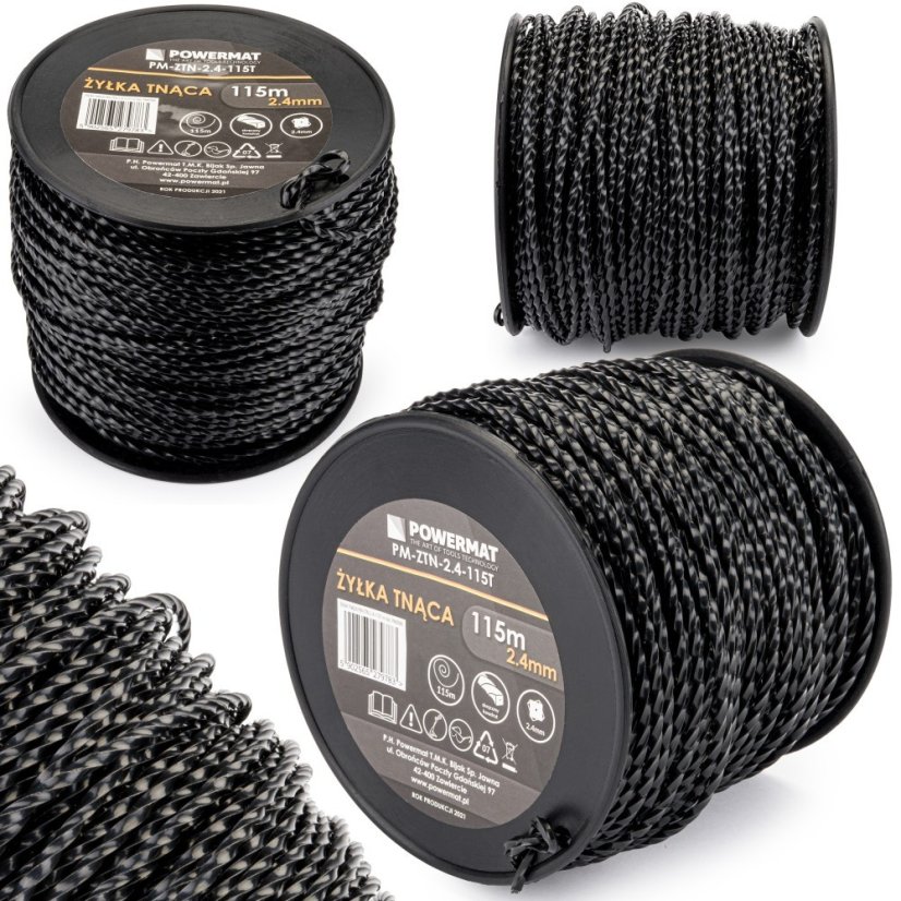 Žacia struna do krovinorezu 2.4mm 115m 4-hranná PM-ZTN-2.4-115T
