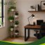 Suport metalic pentru flori în stil loft – alb 120 cm