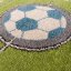 Dječji tepih s uzorkom nogometnog igrališta