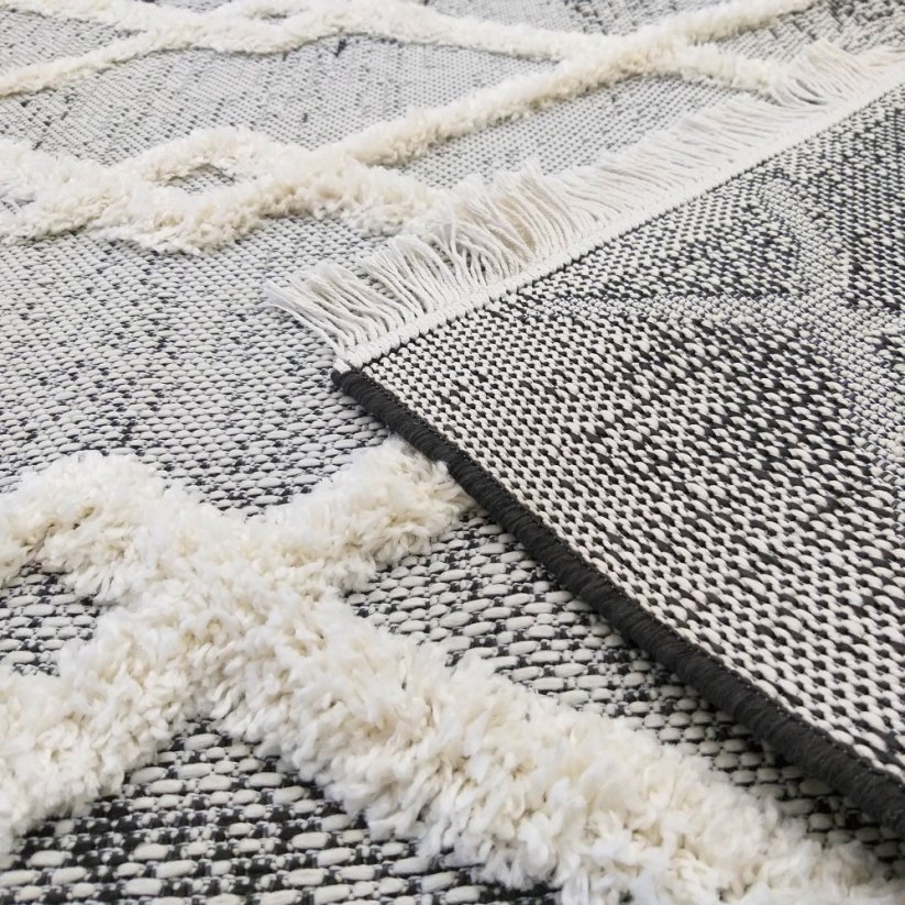 Сив килим в скандинавски стил - Размерът на килима: Ширина: 160 см | Дължина: 230 см