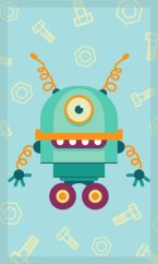 Gyermek pamut törölköző robotnyomással