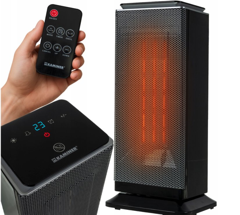 Kerámia elektromos fűtőtest KAMINER LUMNI 2.0 PTC 2000W oszcillációval