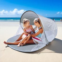 Cort de plajă POP-UP cu șorț și protecție UV50+ 200 x 120 x 90cm