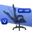 Gaming stol HC-1000 NAVY - žametna tkanina
