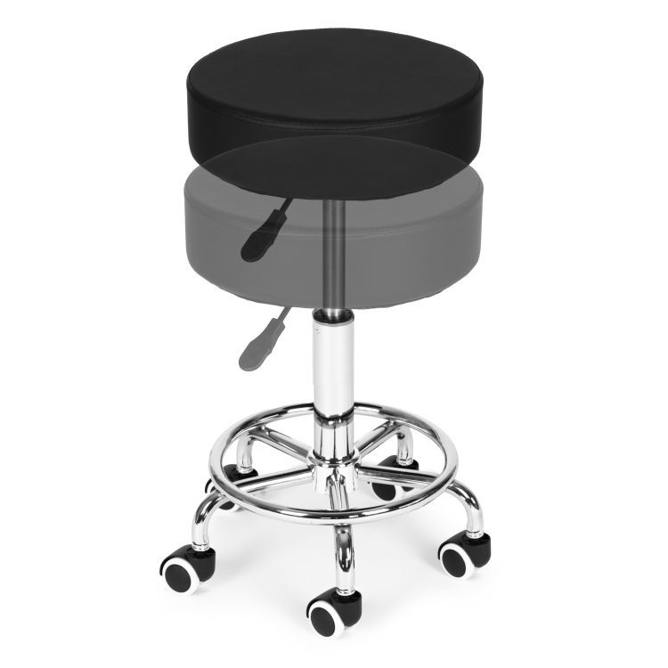 Scaun pe roți cu înălțime reglabilă, cu scaun confortabil